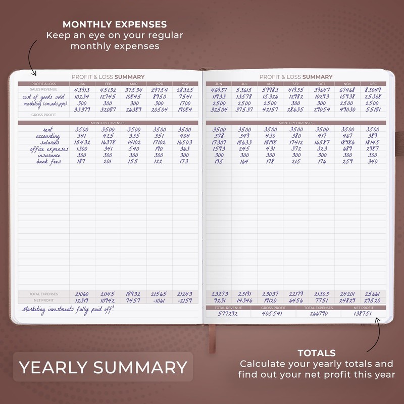 Clever Fox Income & Expense Tracker Large – Accounting &