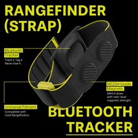 MAG-iT Magnetic Golf Rangefinder/Range Finder Strap with TagMe Tracker and GPS for Golf Cart - Black