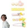 Hair Clips Flowers Hair Pins Yellow Small Pearl Fashion Elegance