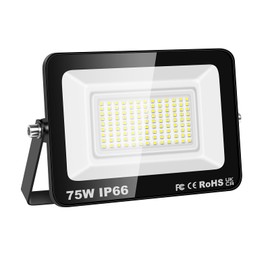 Willpower LED Outdoor Spotlight 75 W 7500 LM LED Headlight 6000 K Cool White IP66 Waterproof LED Outdoor Floodlight Outdoor Lamp for Garage Hallway Garden Courtyards Hotel Sports Field Backyard