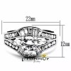 Marimor Jewelry Womens AAA Cubic Zirconia Silver Stainless Steel Engagement