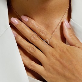 KristLand 18K Gold-Plated Titanium Steel Necklace Sun Pendant Double Layer Necklace Adjustable Chain Length Party Beach Holiday Send Friend Birthday Gift, Titanium