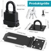 Stainless Steel Deadbolt Lock Hasp with Padlock & Screws, 5