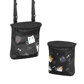 txuzong Handlebar bag, Oxford fabric bicycle bag, black bicycle bag, handlebar, two front pockets, for bicycle, tricycle, scooter