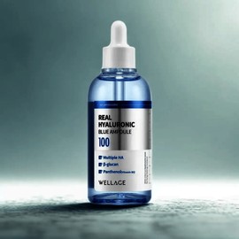 Wellage Ampoule Real Hyaluronic Blue 100 Ampoule 100ml No Ampoule / 웰라쥬앰플 리얼 히알루로닉 블루 100 앰플 100ml 앰플 없음