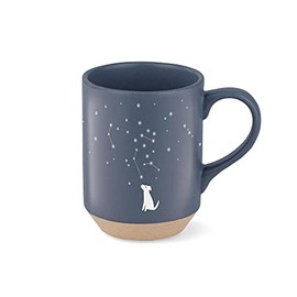 Fringe Studio Celestial Dog Stoneware Mug, 12 fl oz, Navy, 429017