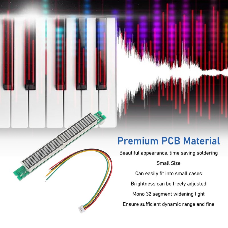 Music Level Indicator Module 32 Bit 8 Effects Adjustable Brightness