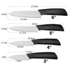 Ballery Keramikmesser Set, Professionelle Küchenmesser aus keramisch 4-teilig Messer (6
