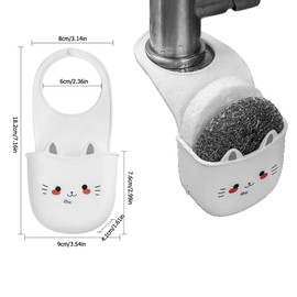 NentMent 3 Pack Sink Caddy Kitchen Sponge Holder Stainless Steel Scrubber Organzier for Zero Scratch Scrub Sponges Steel Wool Scrubbers Pads Compressed Cellulose Sponges Dish Brush Dish Scrub Brushes