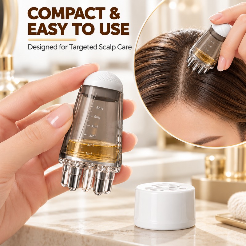 Mini Scalp Oil Applicator for Hair Care – 6ml Roller
