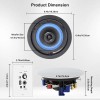 Herdio 2X4" Bluetooth Kitchen Ceiling Speakers 160W +Wall USB Amplifier