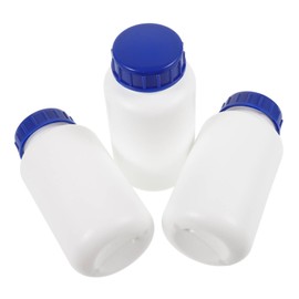 VILLFUL 3pcs Chemical Sample Bottles with Caps Sealed Plastic Containers for Laboratories and Industrial Use for Storing Chemicals and Reagents