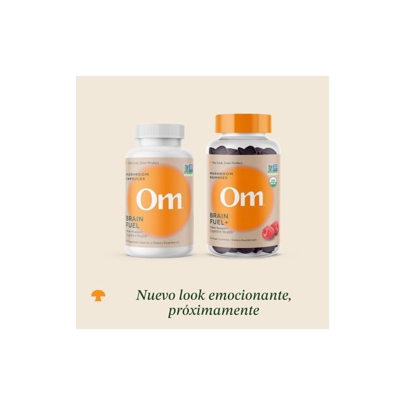 OM Superalimento Om Mushroom - Cerebro Fuel Gomitas- Apoyo Memory