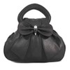 Bow Style Grab Handbag-Black-Small