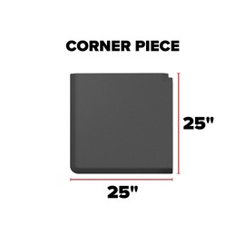 WeatherTech ComfortMat Connect, 25 by 25 Inches Anti-Fatigue Corner Mat, Bordered Pattern, Black