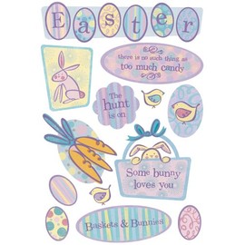 Karen Foster Design Acid and Lignin Free Scrapbooking Sticker Sheet, Easter Hunt