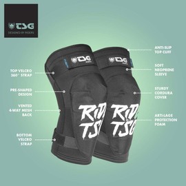 TSG Scout A Kneeguard, Ripped Black, L