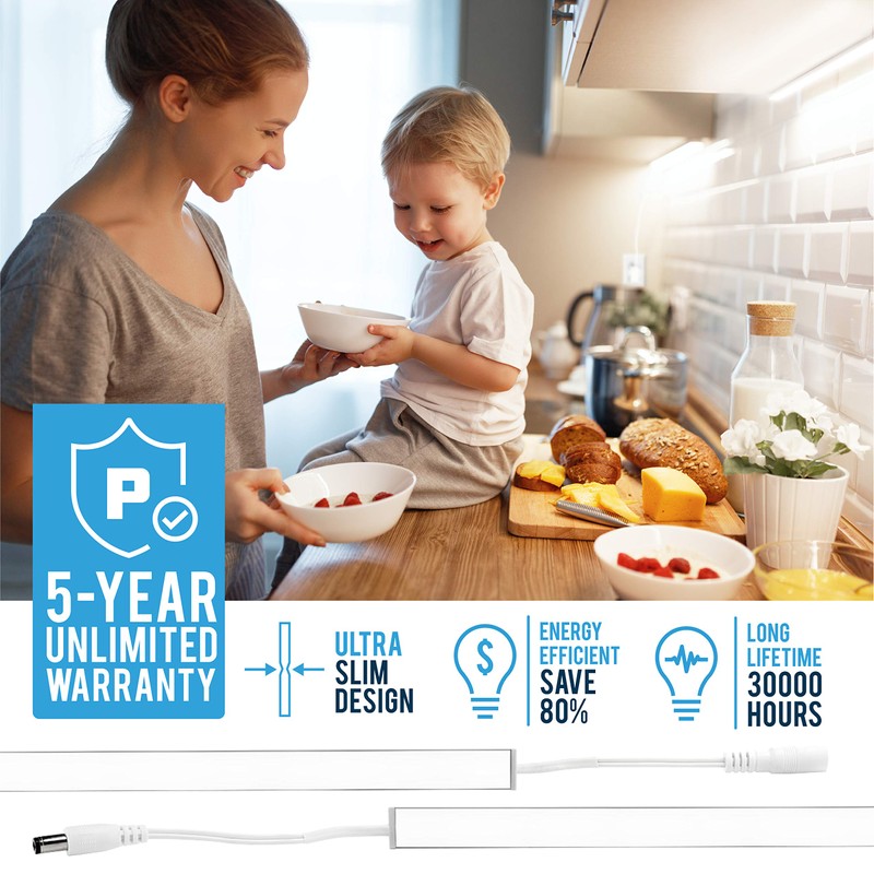 Parmida LED Ultra-Thin Under Cabinet Light - Additional Accessory: 2FT