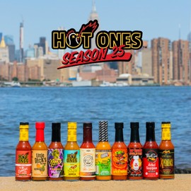 Hot Ones Hot Sauce Challenge Set - Season 25 Hot Sauce Variety Pack Made with Natural Ingredients - Unique Small Batch Sampler Gift Sets- 5 fl oz Bottles (10-Pack)