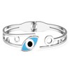 Stainless Steel 18K Gold Silver Plated Crystal Greek Evil Eyes