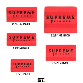 Supreme Trimmer SGR50 Professional Barber Grippers | 5 Piece Non-Slip Clipper Grips, Barber Sleeve for Clipper, Trimmer & Shaver | Red