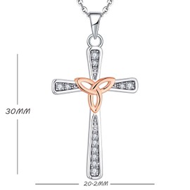 Starnny Damen Kette Silber 925 Jesus Kreuz Kruzifix Anhänger Halskette Schmuck für Frauen