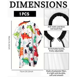 Zeayebsr Children's Hairdressing Cape, Children's Haircut Cape, 140 x 102 cm Hairdressing Cape for Children, Hair Cutting Cape Child Haircut Cape, Professional Hairdressing Cape with Adjustable Snap