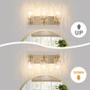 AMRUIPO 3 Light Bathroom Vanity Light Modern Brushed Gold Bathroom