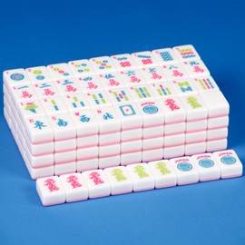 YANMEIYA YANMEIYA Pink American Mahjong Set 166 Mahjong Tiles 1.2-inch American Mah Jongg Game Set