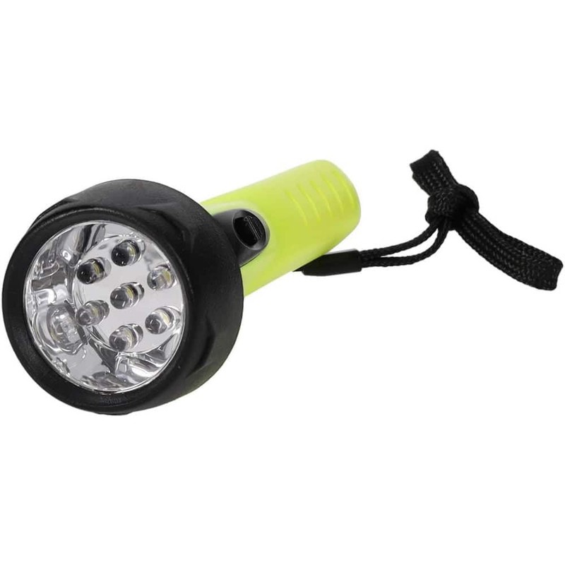 PRO-SAFE 6-1/2" Yellow Waterproof Tactical LED Flashlight: 4 AA Batteries