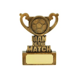 Football Man of the Match Gold Award - Ideal for Competitions, Tournaments, Events, Winners, Champions, Best Player, Well Played, Achievement, Kids Party, League, Grass Roots, Prize, Ornament, Momento