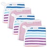 HonestBaby Organic Cotton Triple-Layer Woven Wash Cloths Multipack, Rainbow Stripe,