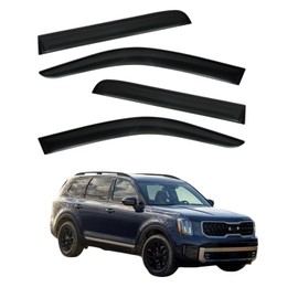 RWYSSYTF 4Pcs Window Visors Vent Deflectors for Kia Telluride 2020 2021 2022 2023 2024 Tape-on Rain Guards Shade