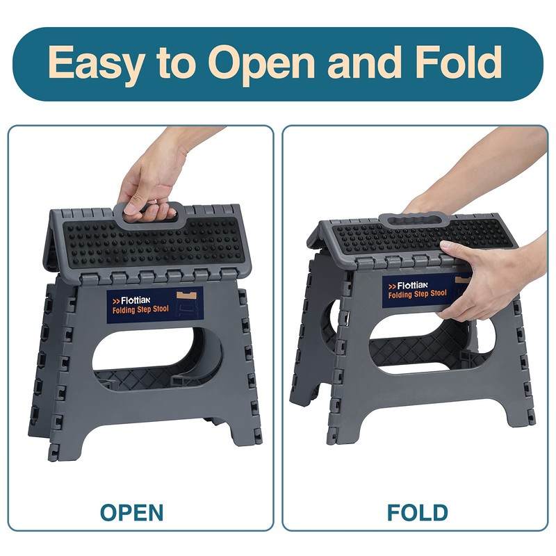 Flottian 11" Folding Step Stool for Adults and Kids Holds