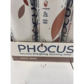 Phocus Root Beer Caffeinated Energy Sparkling Water 11.5 fl oz 08-12/ 23