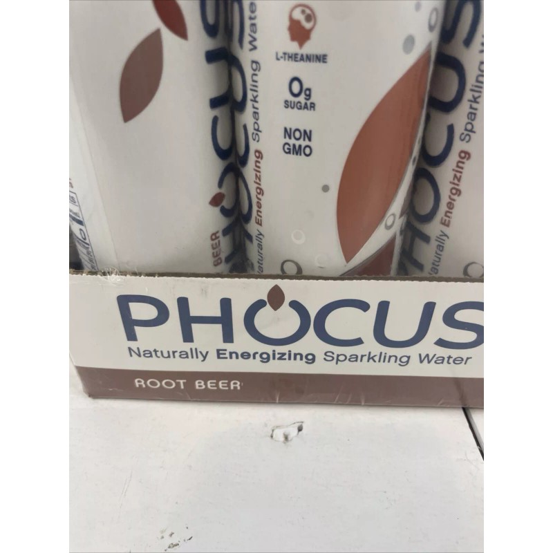 Phocus Root Beer Caffeinated Energy Sparkling Water 11.5 fl oz