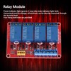 Akozon 12V Relay Board, 4-Channel Optocoupler Relay Module, Low Trigger