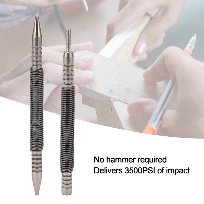 Spring Tools, 2 Piece Hinge Pin Driver Set, Spring Loaded