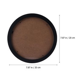 Abaodam 3Pcs Round Photo Frame Wooden Picture Frame Antique Black Photo Display Frames for Home Decor Wedding Graduation Tabletop Wall Display