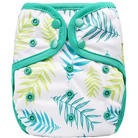 OsoCozy One Size Reusable Cloth Diaper Covers - Adjustable Snap Fit & Double Leg Gussets for Baby Boys & Girls from 8-35 Pounds. Use with Prefold, Flat or Fitted Cloth Diapers or Snap-in Inserts.