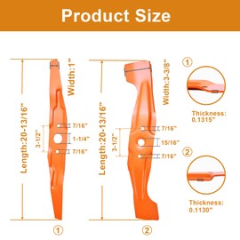 Antanker 72511-VH7-000 & 72531-VH7-000 Lawn Mower Blade Kit, 21" Blade Replace for Honda HRX217 HRX217K1 HRX217K2 HRX217K3 HRX217K4