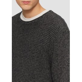 QS Men's 2157974 Ribbed Sweater, 99W0, XX-Large, 99w0, XXL