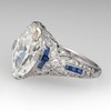 Hsitgexf Vintage Court Style Marquise and Baguette Cut Cubic Ring