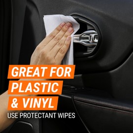 Armor All, 30 Matt Protectant Wipes, Citrus Scent, Suitable for Plastic and Vinyl, Restores your Surfaces Appearance and Keeps them Protected, Ideal For Car Detailing, Freshness Lock, Made in the UK