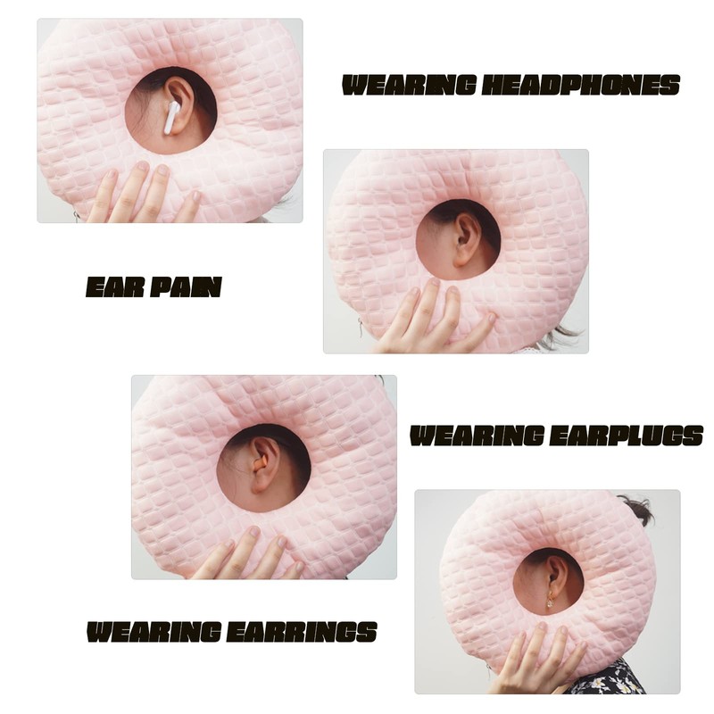 Ear Piercing Pillow for Side Sleepers With Ear Hole, 11"