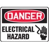 Accuform MELC017VP Plastic Safety Sign, "Danger Electrical Hazard" with Graphic,