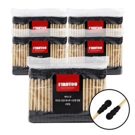 Fine Dew 파인듀 검정 대나무 나선형 면봉 1000개입 Paindu Black Bamboo Spiral Cotton Swabs 1000 Count