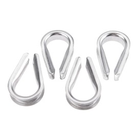 4Pcs 1/2" Wire Rope Chain Thimble for Boat Rigging Anchor Boat Terminating Splicing 316 stainless