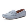 Rockport Women's Blara Moccasin, Light Blue Nubuck, 9.5