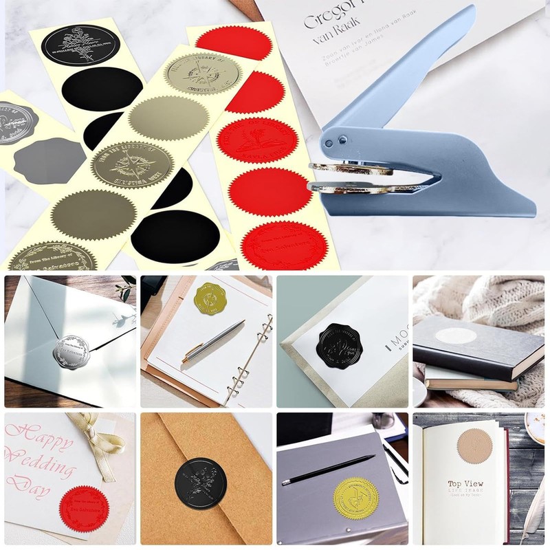 Book Press Embosser | Hand-Held Embossing Stamp,Elegant Wedding Invitation Embossed